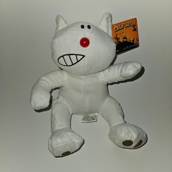 Calplush White Kitty Cat ? Plush Character 8" Stuffed Animal Toy w/TAG - Picture 1 of 11